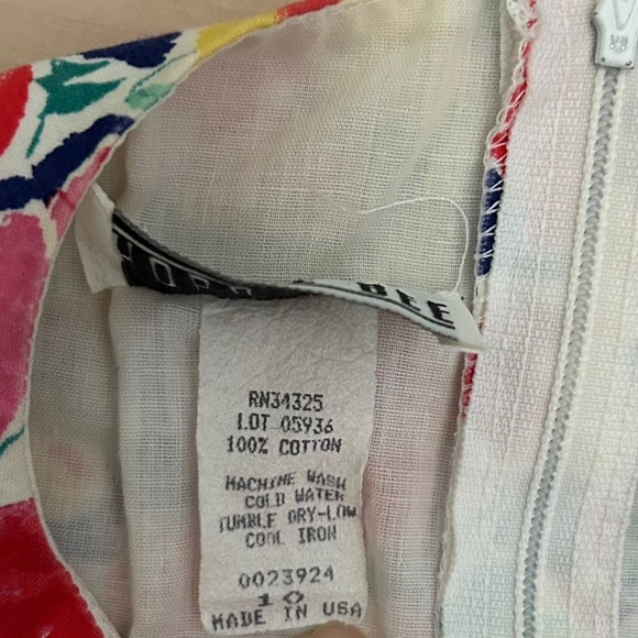 Vintage Robbie Bee 100% Cotton Floral Dress Size 10 - Picture 8 of 15